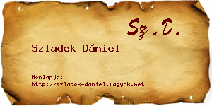 Szladek Dániel névjegykártya